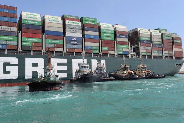 Large container ship freed from Suez Canal after days-long blockage