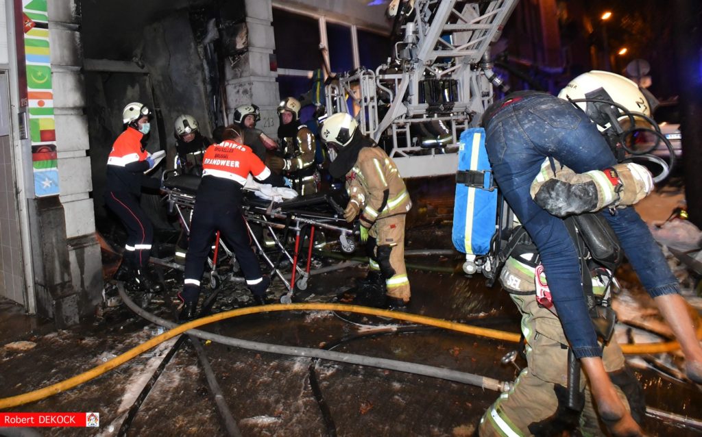 Fire in Anderlecht has left at least three dead as police continue to search rubble