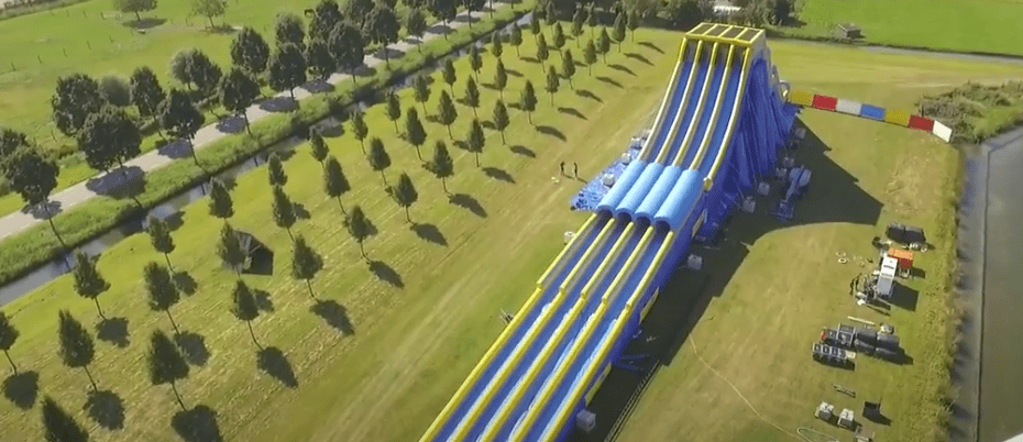 Europe's tallest inflatable waterslide comes to Belgium