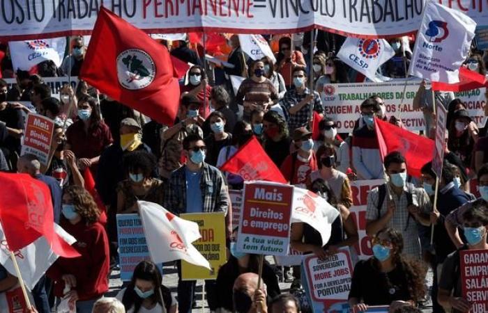 Thousands demonstrate against joblessness during EU summit in Porto