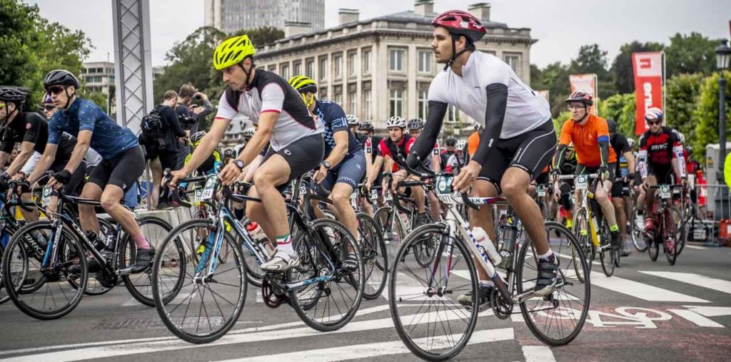 Some 6,000 cyclists took part in BXL TOUR, Tour of Belgium sprint kicks off