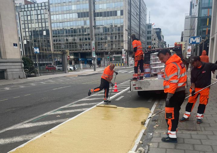 'Guerilla urbanism': new bicycle lanes on Brussels Rue de la Loi denounced