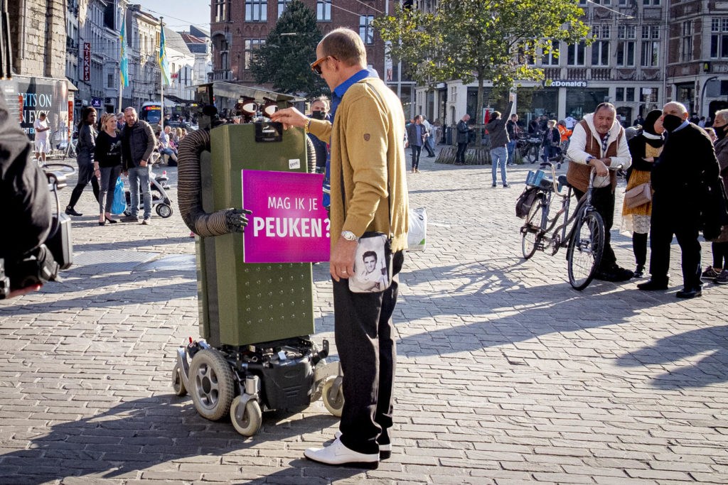 Cigarette-eating robot patrols Ghent streets to fight littering