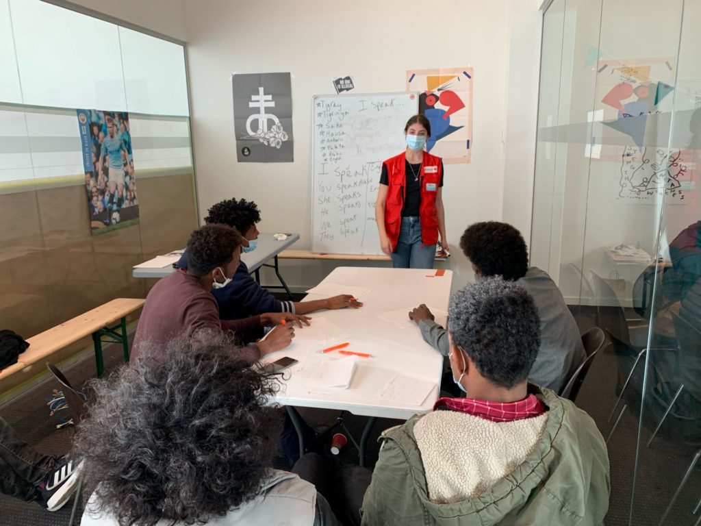 English language skills for refugees in Brussels