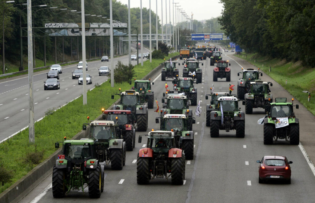 Brussels roads will be taken over by tractors in December