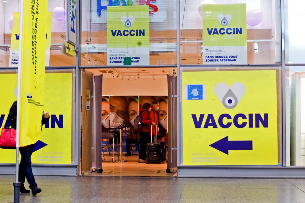 Brussels opens new vaccination centre in Jette train station