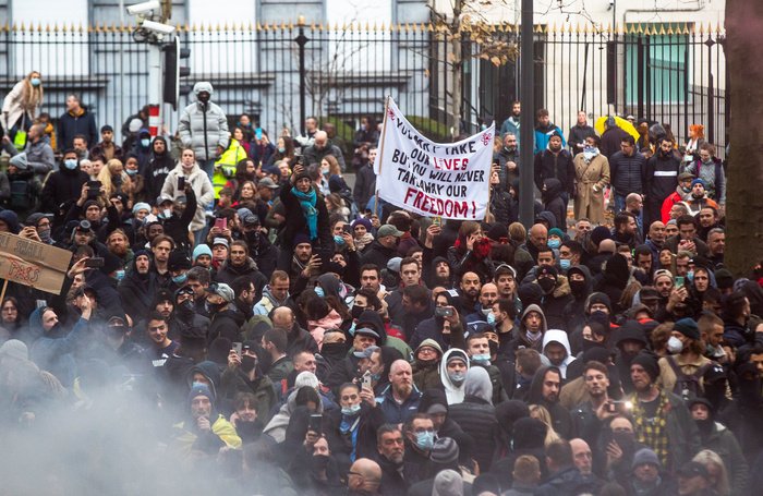 Large-scale demonstration against health measures set to take place in Brussels on Sunday