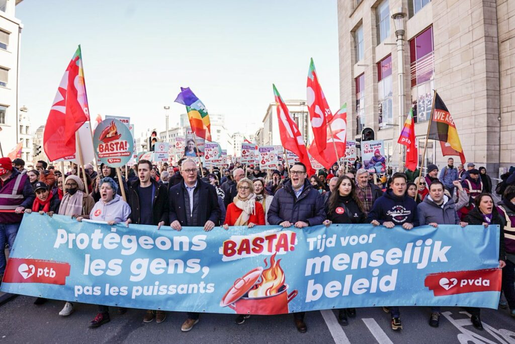 Thousands take to streets of Brussels protesting 'sky-high' energy bills