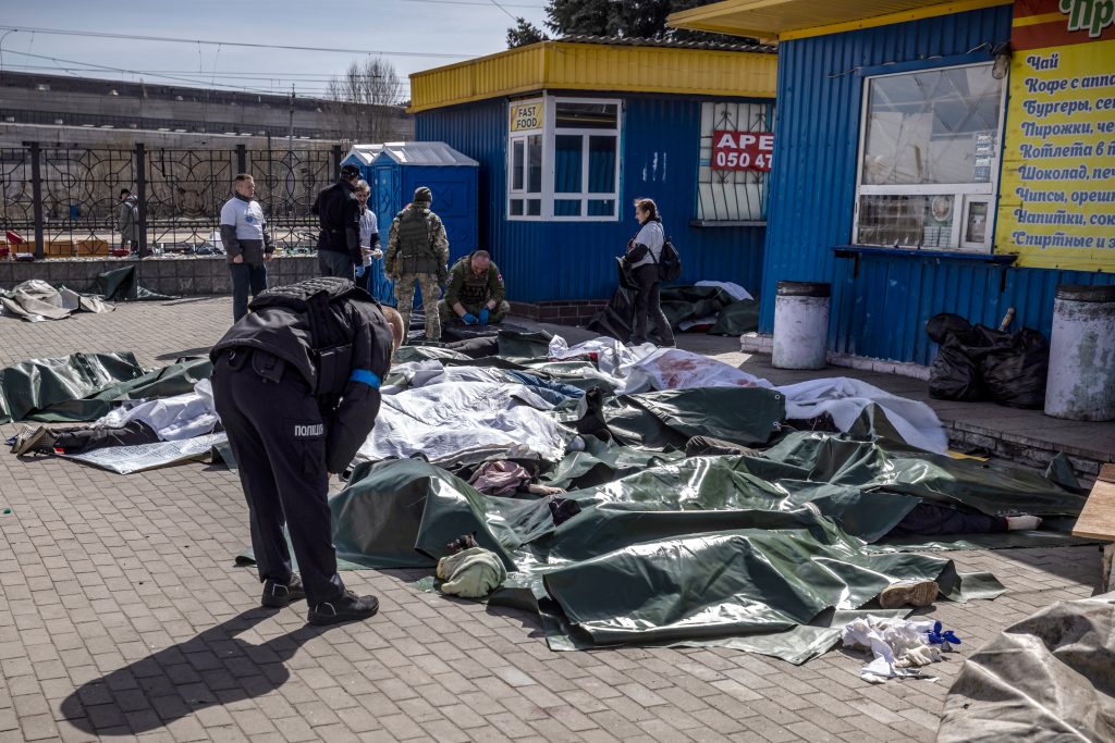 At least 50 killed in Kramatorsk train station attack, of which 5 children