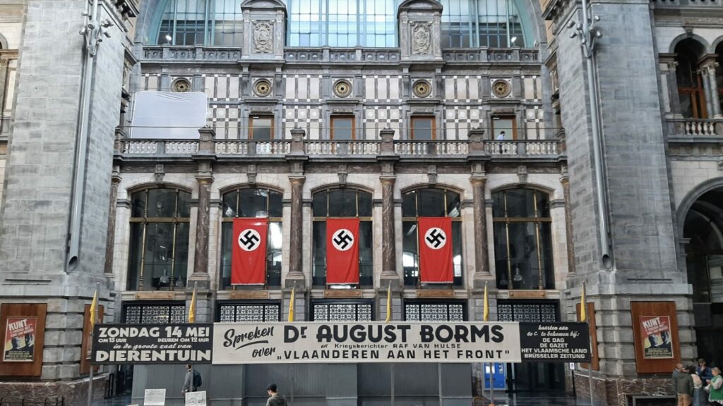 Nazi flags shock travellers in Antwerp station during film shoot