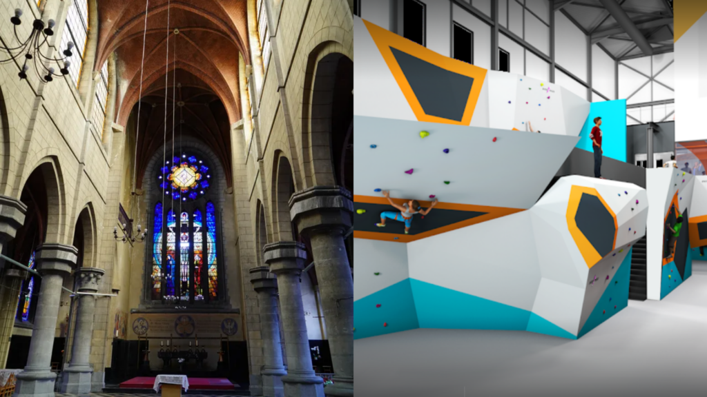 Brussels church to be transformed into rock-climbing hall