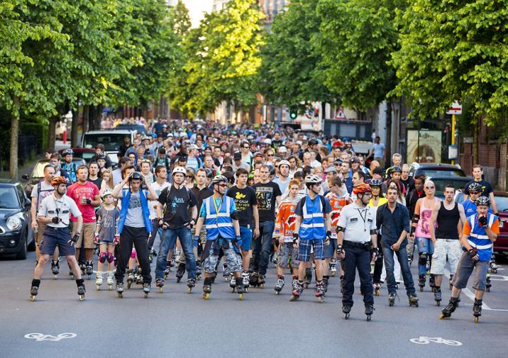 Brussels rolls out for Friday Roller parades