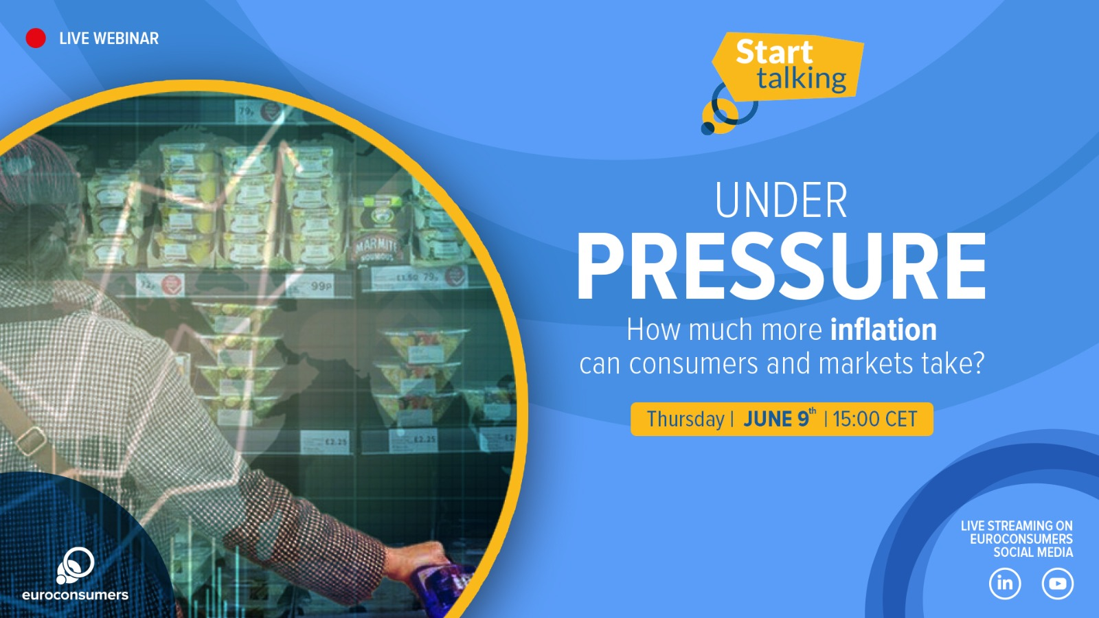 Start Talking webinar on June 9 discussing consumers struggling with prices