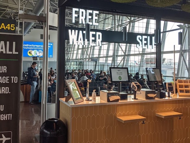 Brussels Airport finally installs free water fountains