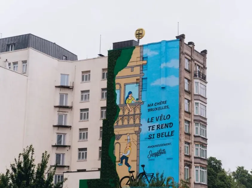 Swapfiets celebrates 5,000 Brussels users with mural