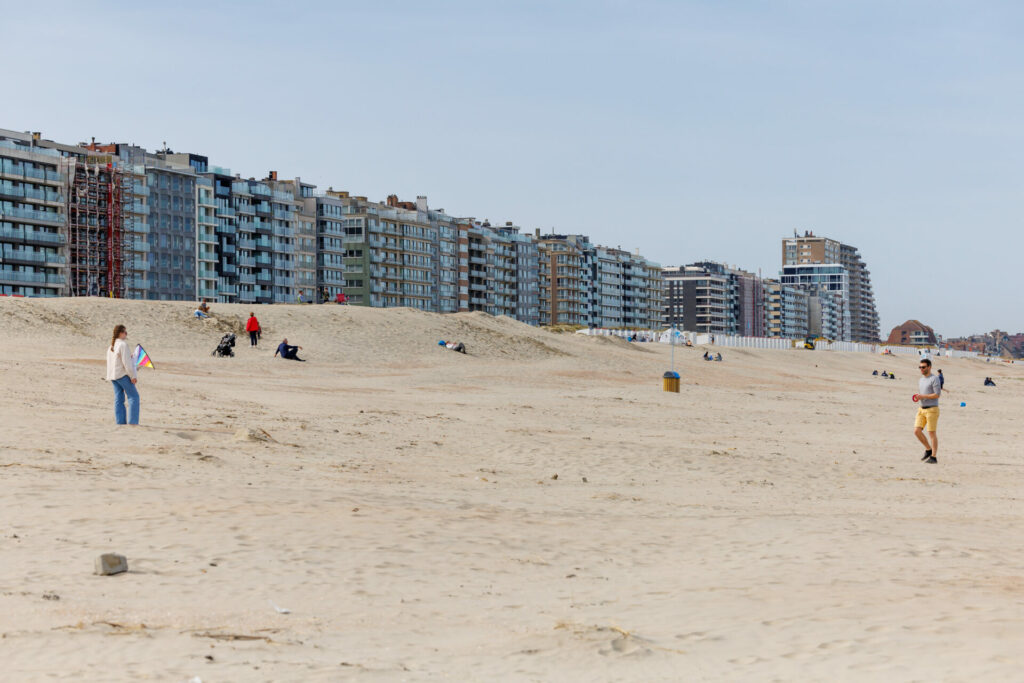 Holidaymakers flocked to the Belgian coast this month