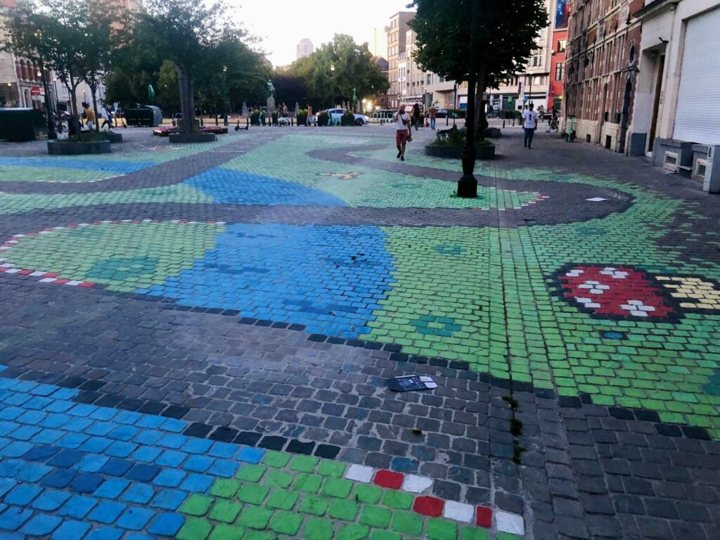 Mario Kart circuit appears in central Brussels