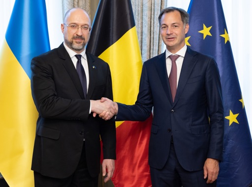 Alexander De Croo receives Ukrainian Prime Minister