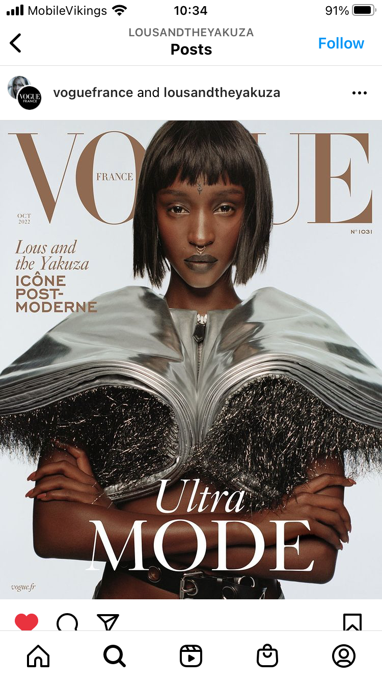 Brussels artist Lous and the Yakuza on cover of French Vogue