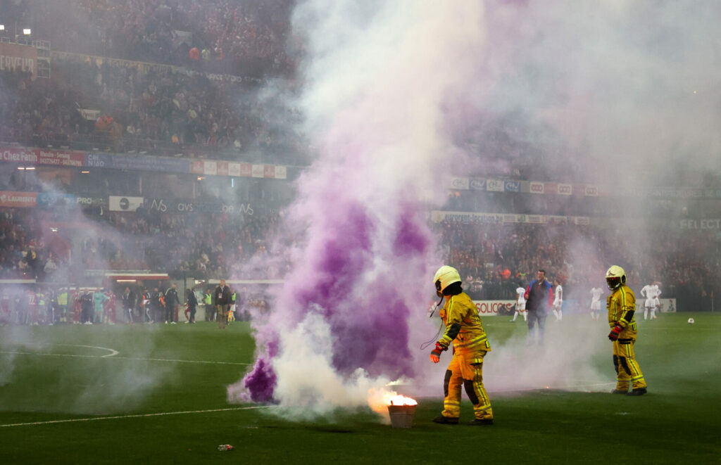 Anderlecht's supporters pictured before the start of a soccer