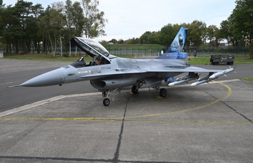 349 Squadron celebrates 80 years with an F-16 evoking the past and the future