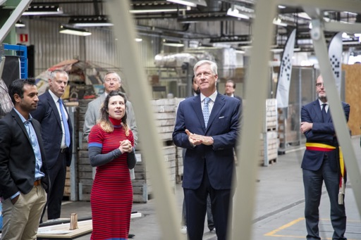 King Philippe visits circular production centre in Anderlecht