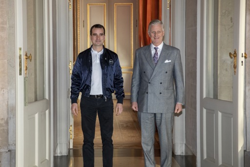 King Philippe receives Belgian astronaut at Laeken Castle