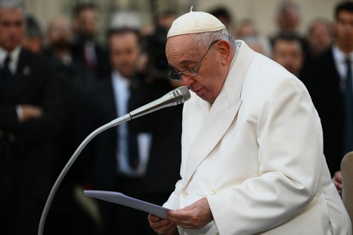 Pope weeps in public as he speaks of "martyred" Ukraine