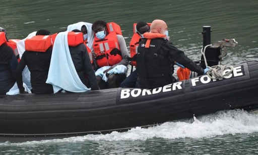 British border guards patrol along French coast for the first time