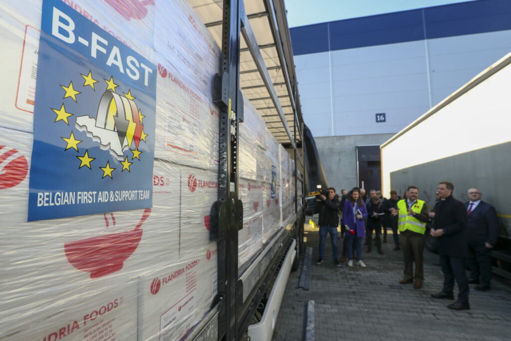 Belgium sends more humanitarian aid to Ukraine via B-FAST
