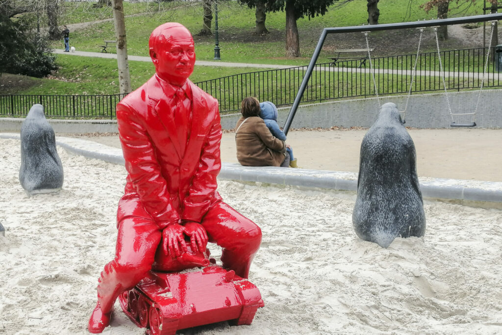 'An absurd image': Caricature Putin statue unveiled in Brussels park