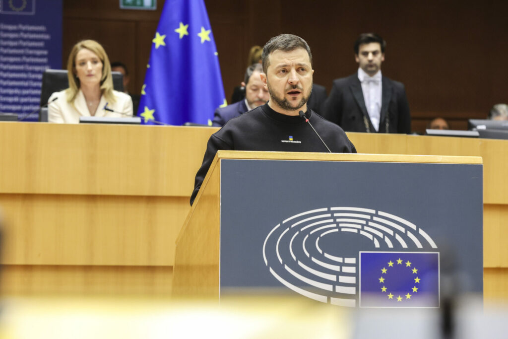 'European way of life is under threat': Zelenskyy delivers historic speech to European Parliament
