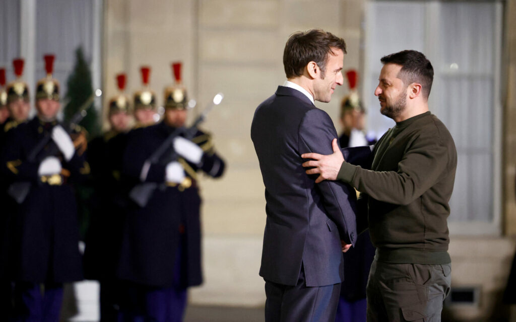 Macron and Zelenskyy head to EU summit together