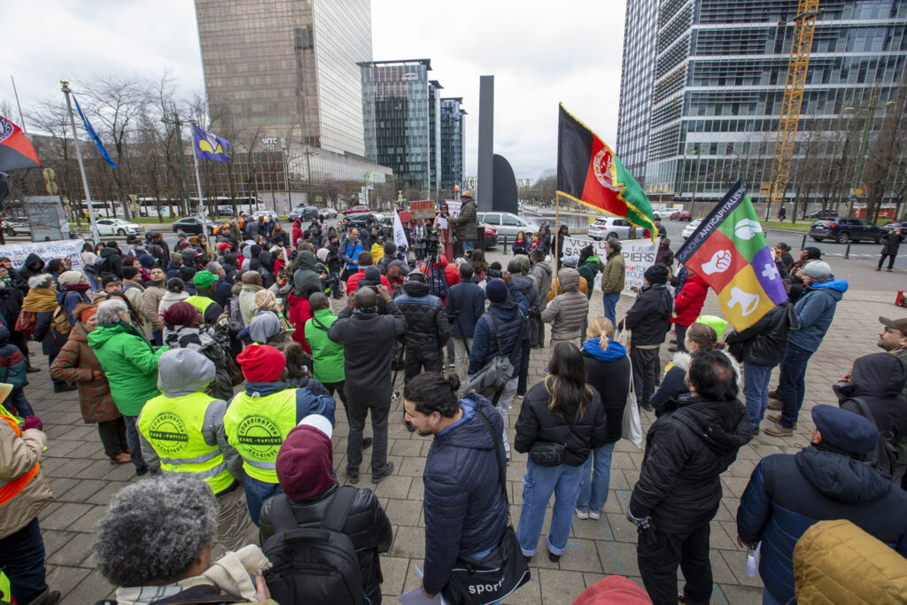 Hundreds demonstrate in Brussels demanding regularisation of undocumented migrants