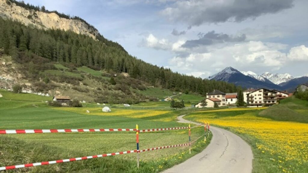 Risk of massive rock slide in Swiss Alps forces evacuation of village