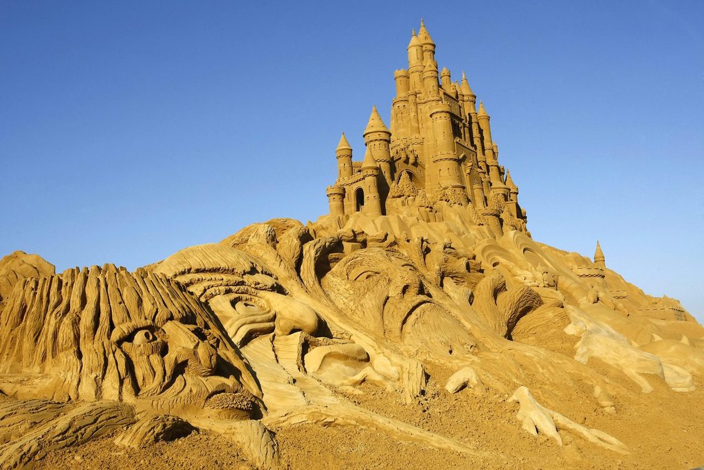 Belgium beach plays host to Hollywood sand sculptures