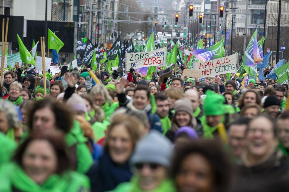 'Break the vicious cycle': Public sector to protest on streets of Brussels again on Tuesday