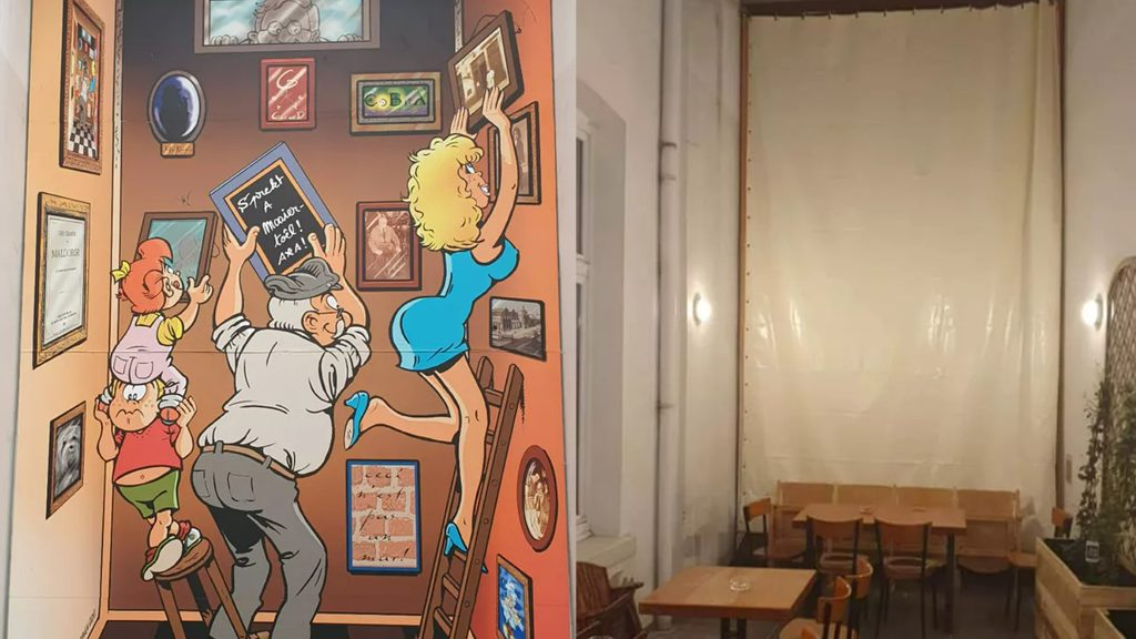 Comic strip mural in Brussels bar covered for being 'too sexist'