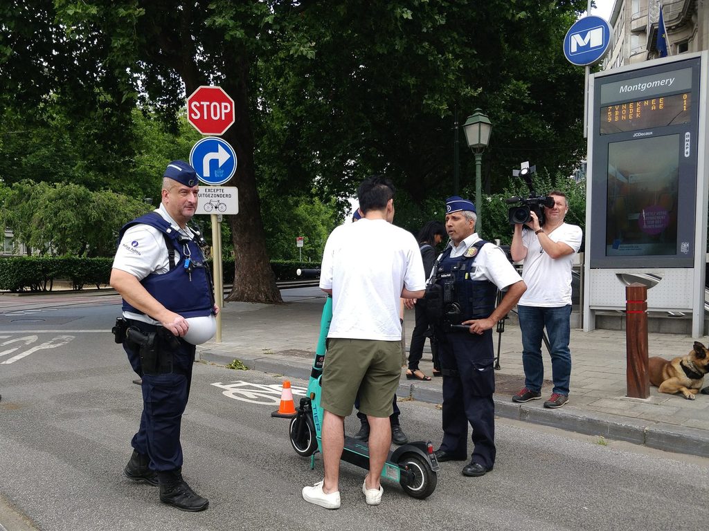 Brussels police intercept e-scooter driver travelling at 60 km/h
