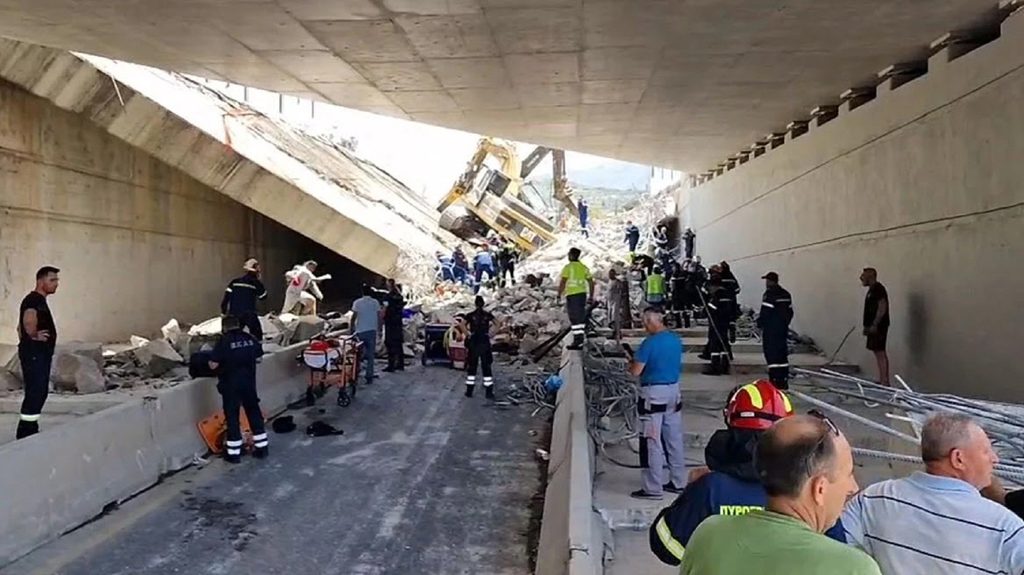 Bridge collapses in Greece: Two people killed, six injured