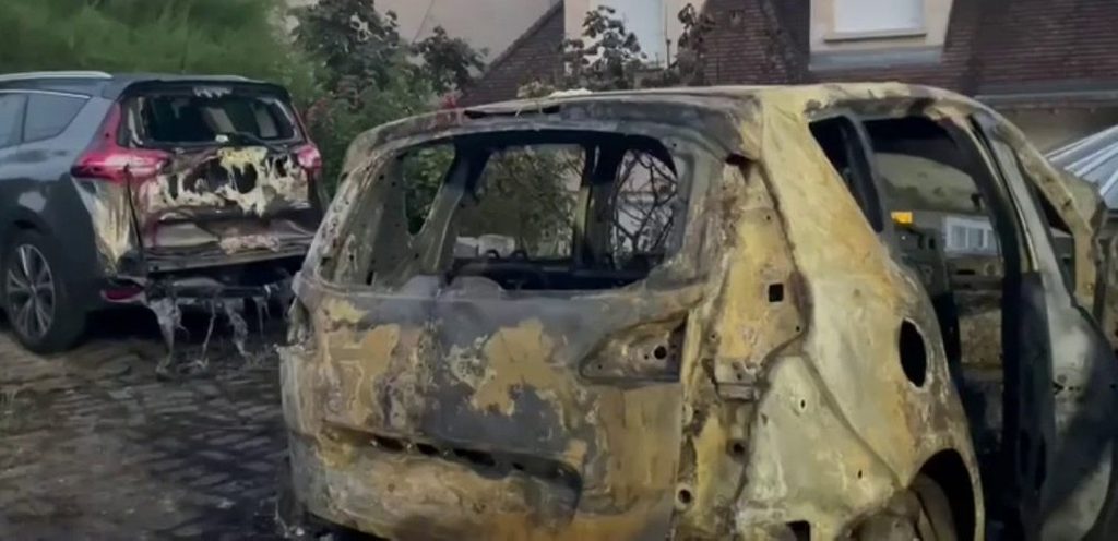 Rioters set fire to French Mayor's home, family narrowly escapes