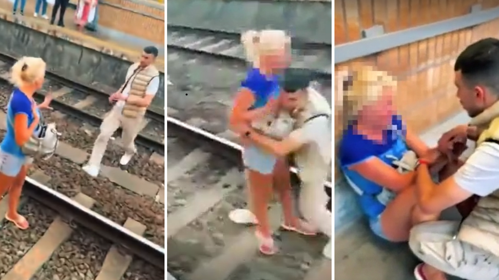 Anonymous hero rescues woman from train tracks at Brussels-Midi