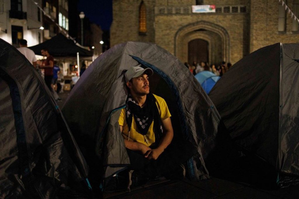 Six people hospitalised following violence at Flagey migrant camp