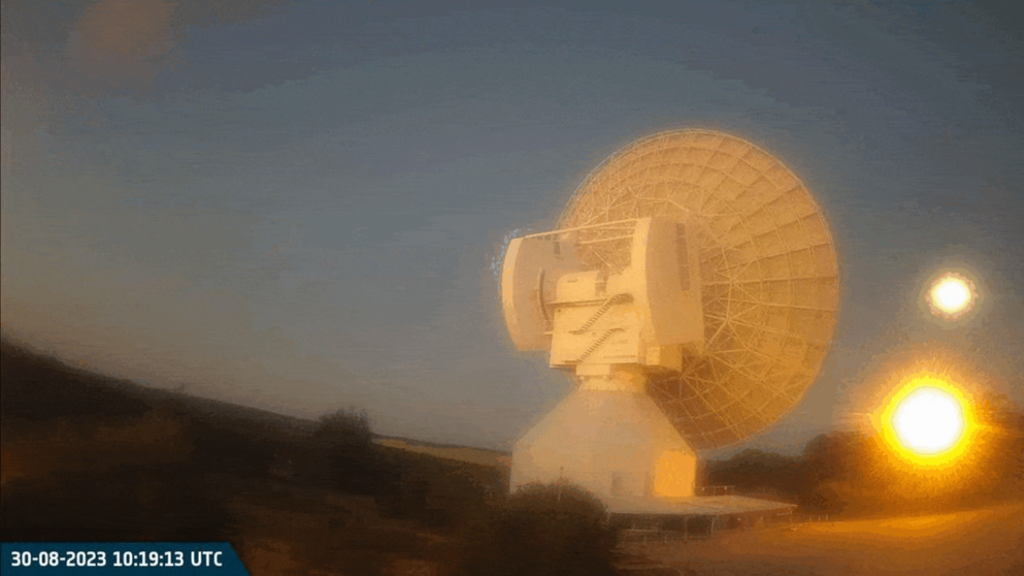 Rare moment in space communication caught on live webcam