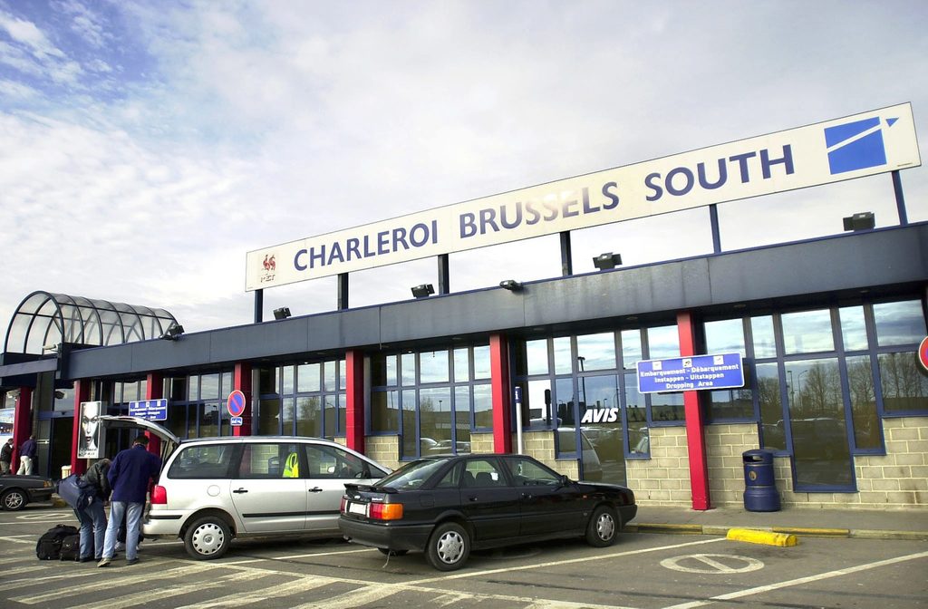 Action by taxi drivers at Charleroi Airport on Thursday morning