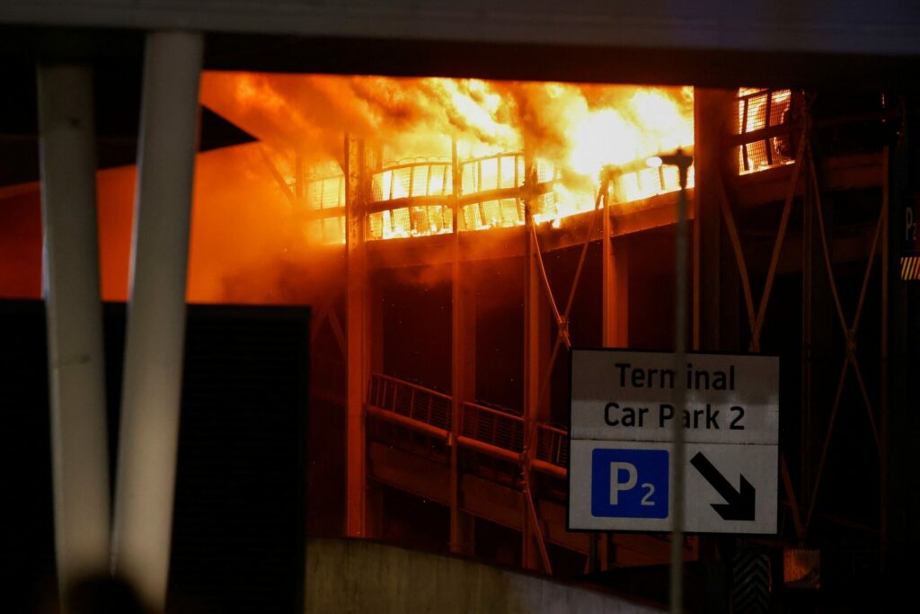 London's Luton Airport suspends all flights due to major fire