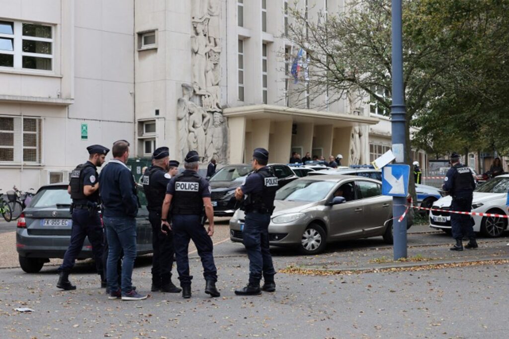 French teacher killed in knife attack at school