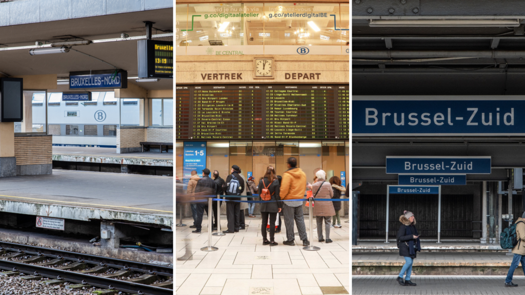 Which Brussels railway station was the busiest in 2023?