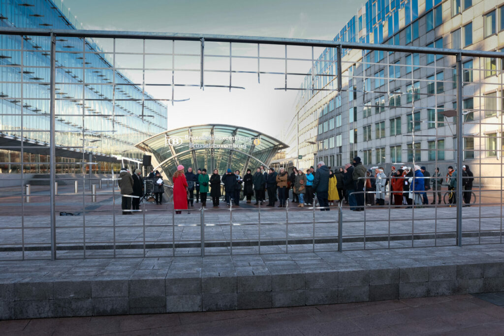 'Eludes literal interpretation': Evocative new artwork unveiled in front of European Parliament