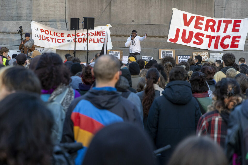 Large demonstration against police violence in Brussels on Friday night
